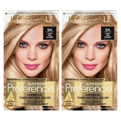 L'OREAL Preference Paris Light Ash Blonde 9A -  Fade Defying Hair Color