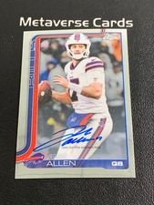2025 Topps Chrome Football Josh Allen Auto On Card Bills