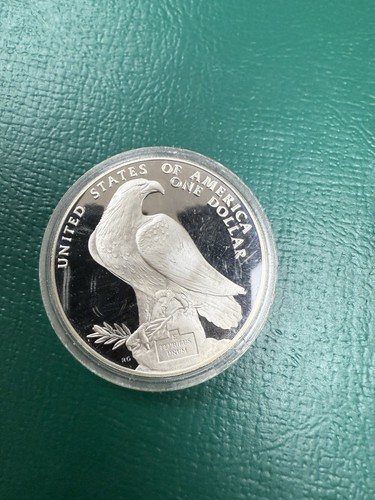 1984-S Proof LA Olympics Commemorative Silver Dollar $1 - Picture 2 of 2