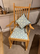 Vintage Traditional Style Beech Wooden Rocking Chair