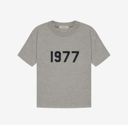 T shirt donna manica corta Fear of God Essential 1977 farina d'avena scura 48017524