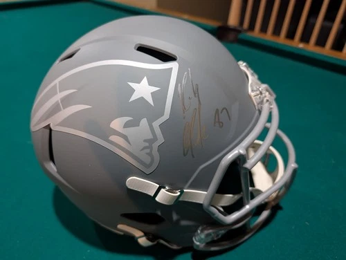 Rob Gronkowski New England Patriots Signed Riddell Slate Replica Helmet