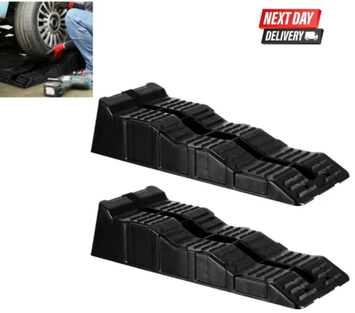 Heavy-Duty Caravan Levelling Ramp Set, Pack of 2, 3-Step Adjustable Height