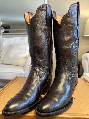 Black Jack Women's Hand Tooled Santini Goat with Unique Underlay Design Boots 7B
