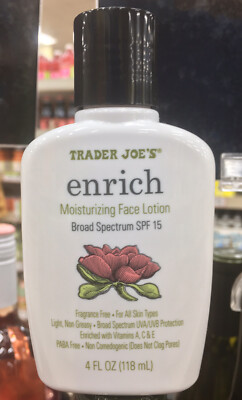 Trader Joe's Enrich Moisturizing Face Lotion, Broad Spectrum SPF
