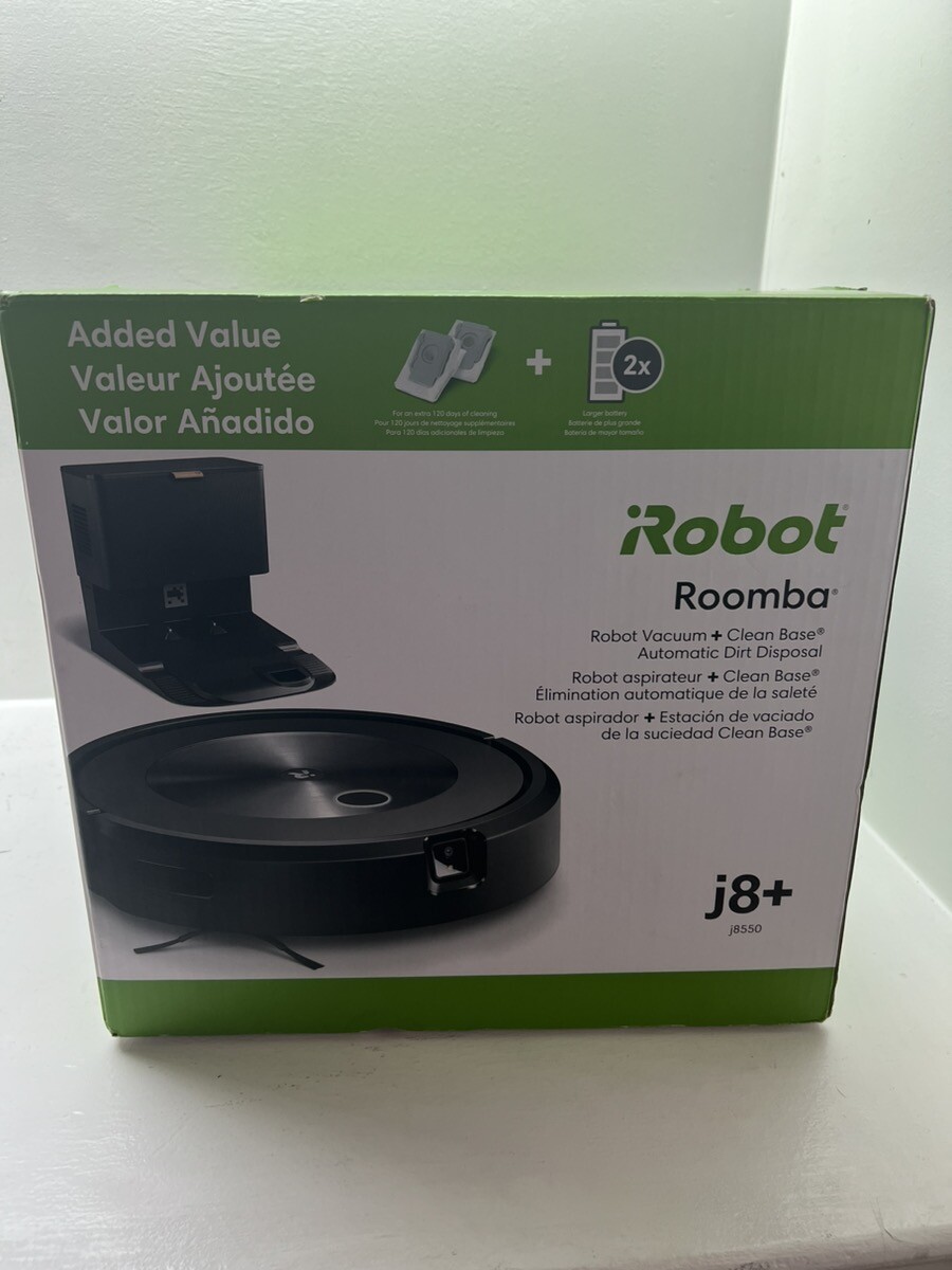 iRobot Roomba j8+ WiFi Connected j8550 Robot Vacuum Automatic Dirt