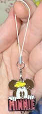 Silver Minnie Mouse Charm Purse Keychain  Zipper Pull Attachment 