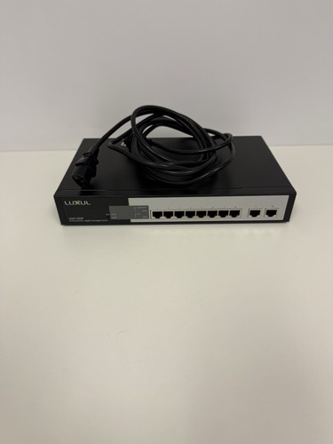 Luxul 10-portowy/8 POE+ Gigabitowy przełącznik zarządzalny XMS-1010P — przetestowany/działający
