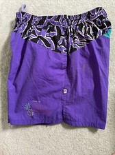 Vintage OP Ocean Pacific Boys Purple Bathing Suit Trunks Size Medium