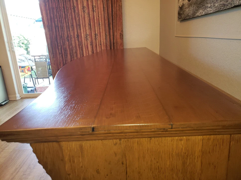 [Антикварный] 1850-е красное/тигровое дерево Credenza/буфет/ сервант. Восстановленный. - Изображение 4 из 4