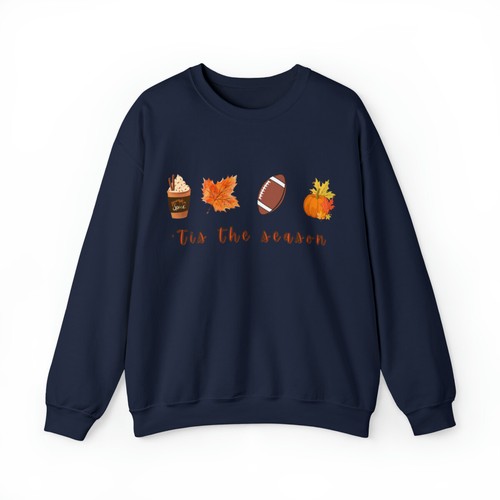 Fall "'Tis the Season" Crewneck, Autumn, Pumpkin, Football Cute sweatshirt - 第 52/58 張圖片
