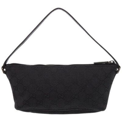 バッグ GUCCI accessory pouch hand bag GG AUTHENTIC GUCCI 07198 Accessory pouch Hand Bag Black