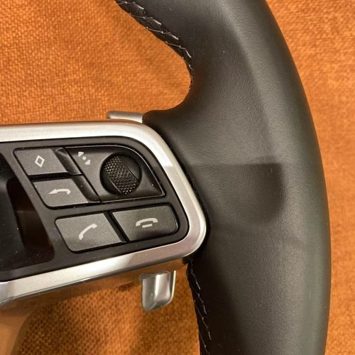 OEM Genuine Porsche Black Leather Steering Wheel 971 Panamera 9Y0 Cayenne - Picture 3 of 6