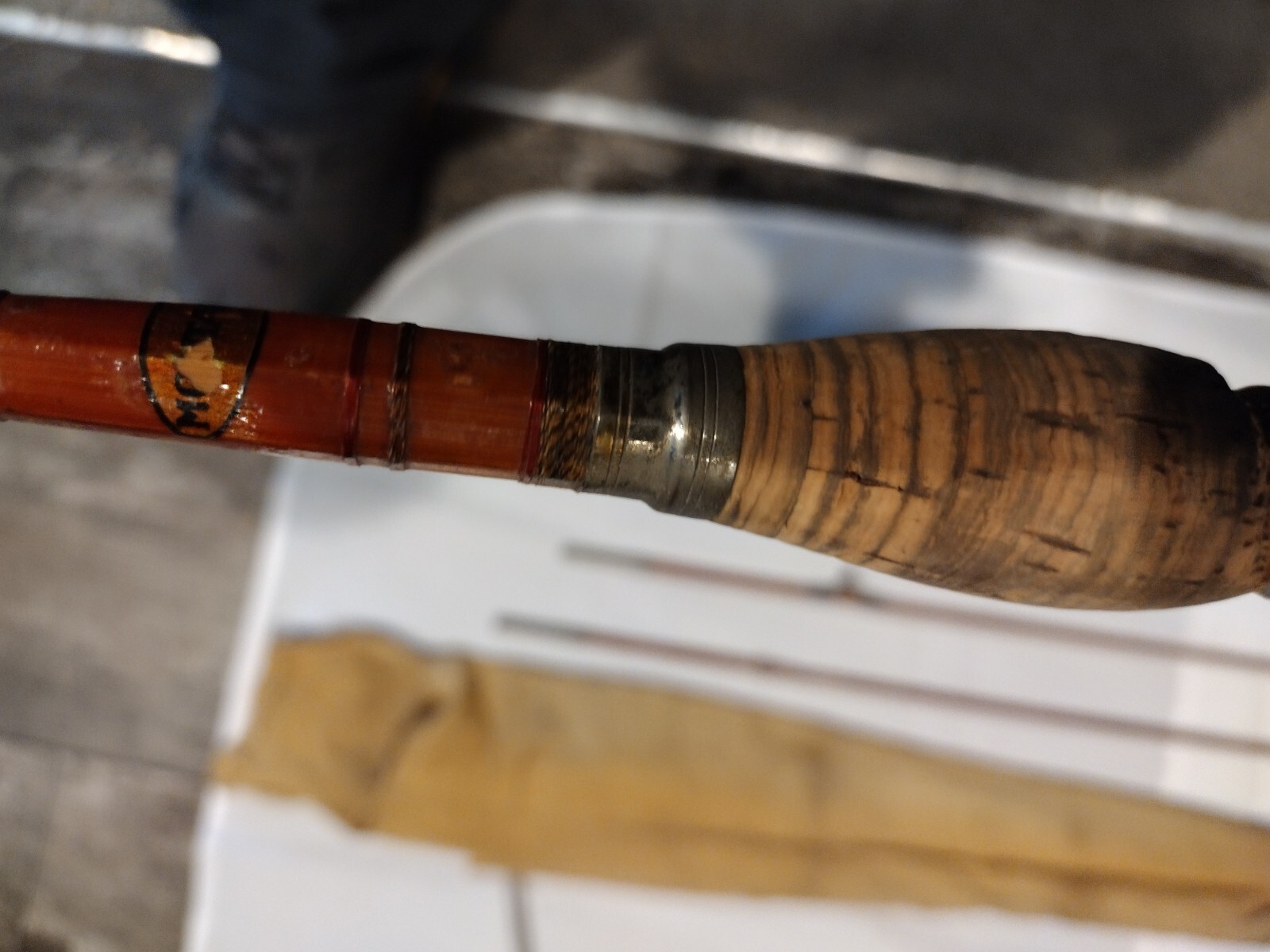 Vintage Montague Bamboo Casting Rod Red Eyelets Fishing Rod eBay