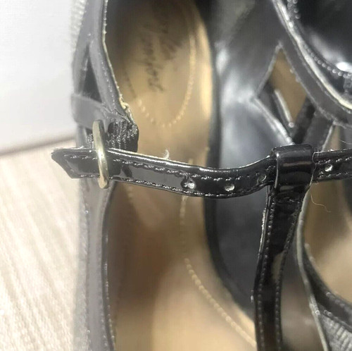 VTG Mary Jane Preppy Herringbone Fabric Pumps, Thick Heels, T-Strap Shoes Size 7, Size 7, $18.32 - Photo 6