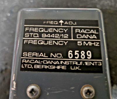 Racal Dana Frequency Standard 9442/12 12VDC 5 MHz tested, is right on frequency
