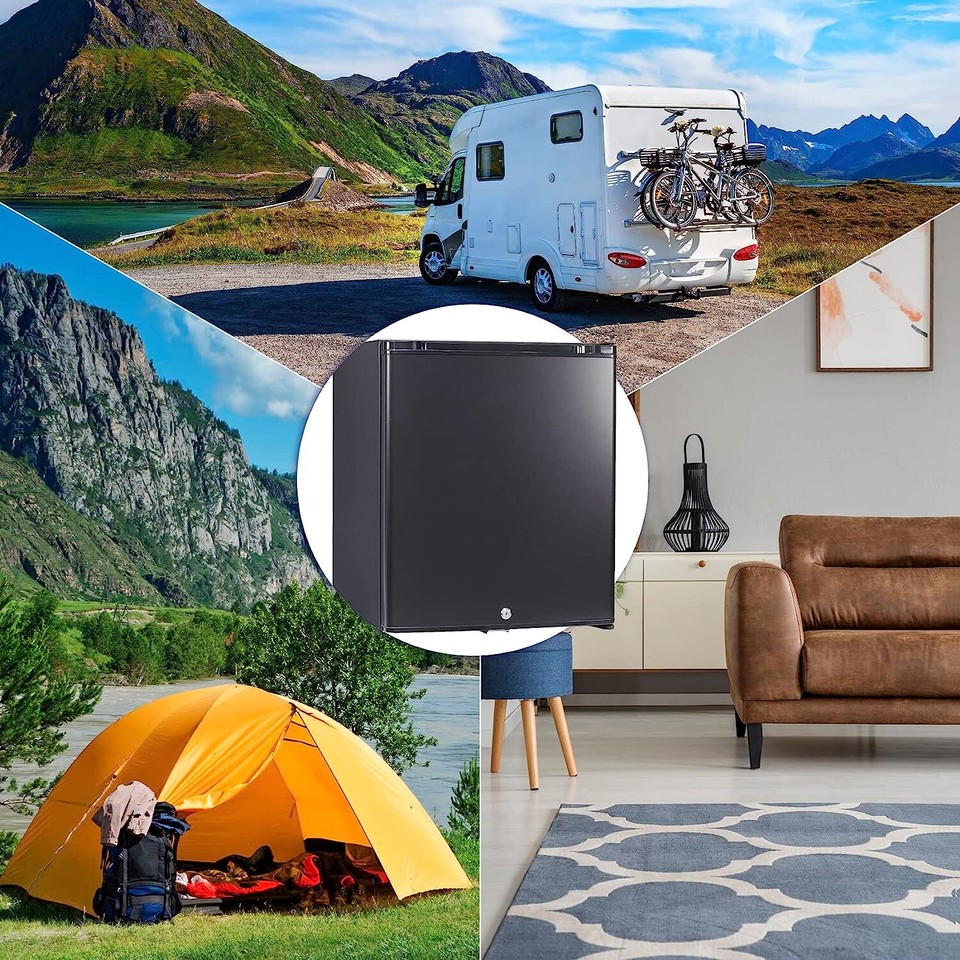 12V / 110V Portable Refrigerator Silent Truck Travel RV AC/DC Fridge ...