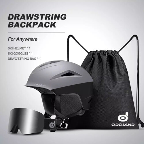 Odoland Skihelm, Snowboardhelm mit Skibrille, audiokompatibel, Shockpr - Bild 6 von 7
