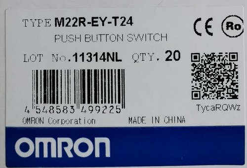 M22R-EY-T24 / M22REYT24 Omron 22mm LED Panel Indicator Yellow 240V Round - Bild 4 von 5