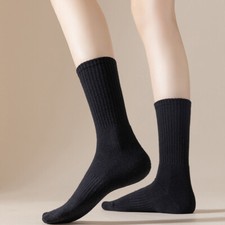 5 Pairs of Women's Fall Sports Pure Cotton Odor-proof Solid Colored Stockings