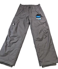 POLAR EDGE Men's Ski Pants Size Small Dark Gray Nylon Water-Proof Snowboard NEW