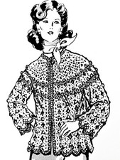 7434 Vintage Design SHELL ST. JACKET Pattern to Crochet Reproduction SZ 36-42