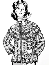 7434 Vintage Design SHELL ST. JACKET Pattern to Crochet (Reproduction) SZ 36-42