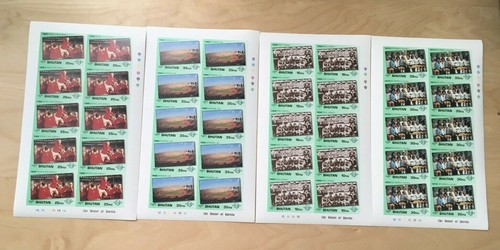 LOTTO SPECIALE BHUTAN 1991 1028-42 - COPPA DEL MONDO - 10 SET IN LENZUOLA COMPLETE - IMPERFETTO - Foto 4 di 6