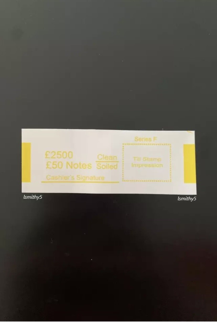Industrial Combination Locks 5-10 Keys Supported Boxes 40 Mixed GBP Polymer  Bank Note Money Bands / Wrappers - £5, £10, £20, £50 Straps Junior Legal (5  X 8 In) Note Pads