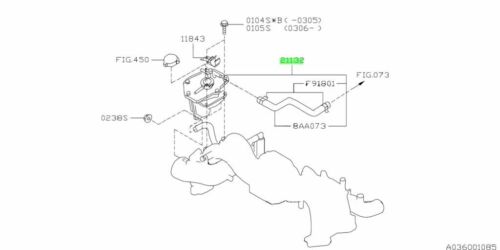 SUBARU 21132AA131 Impreza Radiator Coolant Overflow Recovery Tank Assy Genuine - Picture 3 of 6