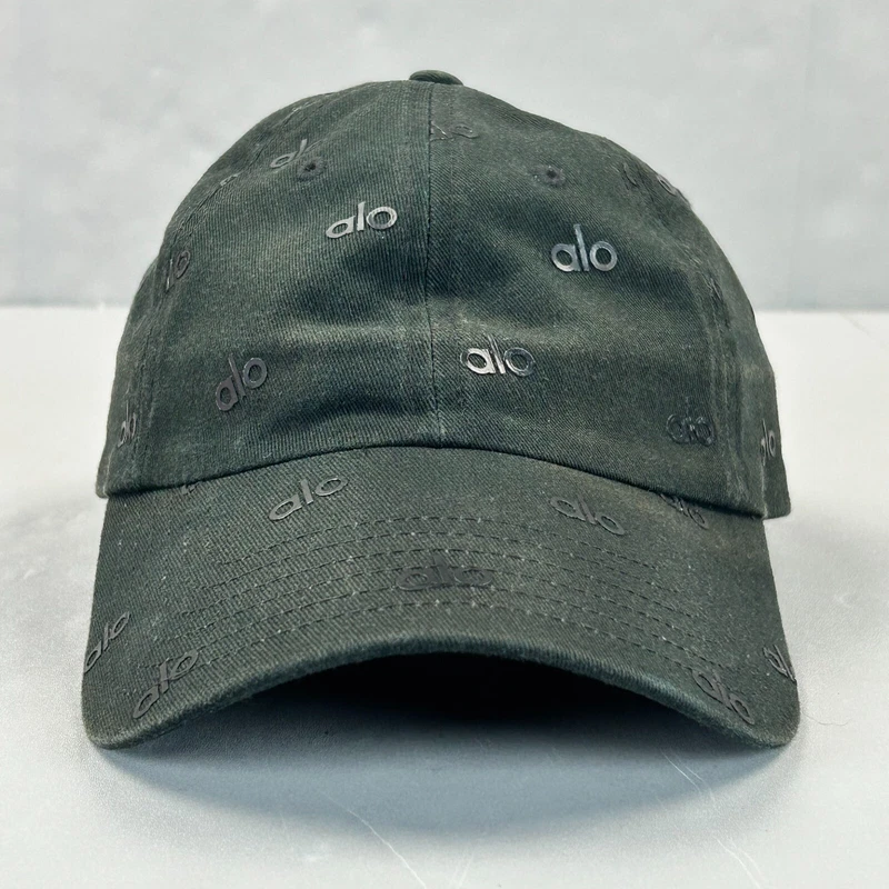 alo-yoga hat cap strap back athleisure yoga hiking running workout active logo 