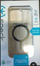 Speck Presidio Perfect-Clear with Chrome MagSafe Case For iPhone 15 Pro Max