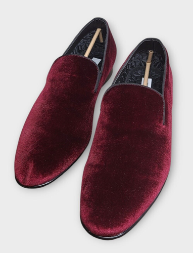 Steve Madden International Concepts Men's Trace Velvet Loafers Red, US 11.5 - Picture 6 of 7