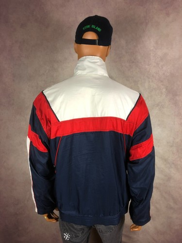 90s Retro Men's Sergio Tacchini Vintage Nylon Jacket Tennis Size M-L - Picture 5 of 6