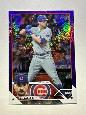 2023 Topps Series 2 TREY MANCINI, Chicago Cubs PURPLE FOIL BOARD 568/799 Retail