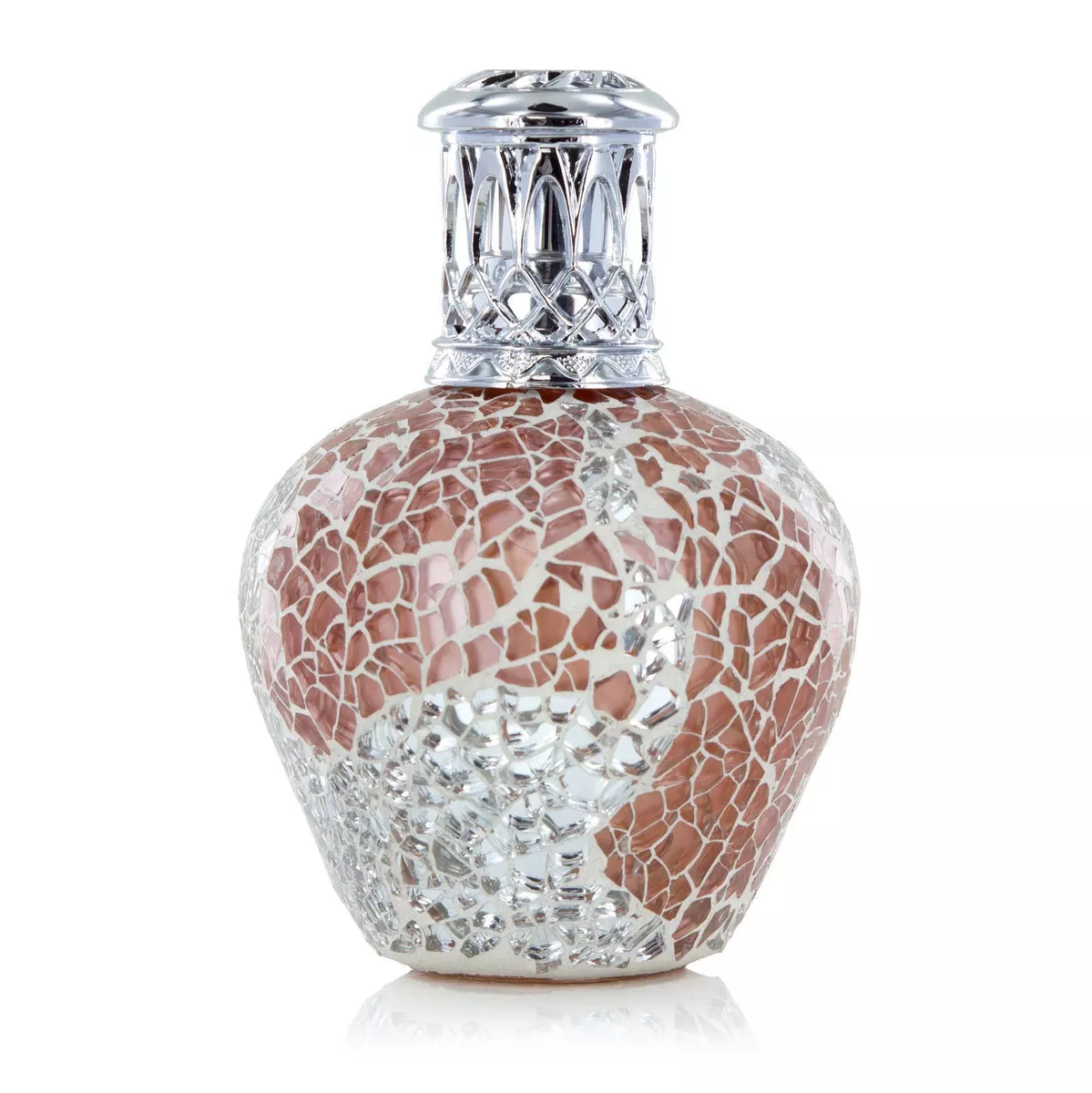 Fragrance Lamp Mosaic Fragrance Apricot Shimmer Crackle Glass