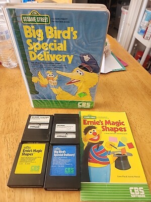 Commodore 64 Sesame Street: Big Bird's Delivery & Ernies Magic Shapes + More