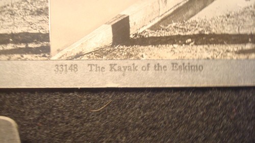 Vintage Antique Stereograph View 5 Cards - Native ESKIMO - Kayak - Whale - Rare - Picture 6 of 16