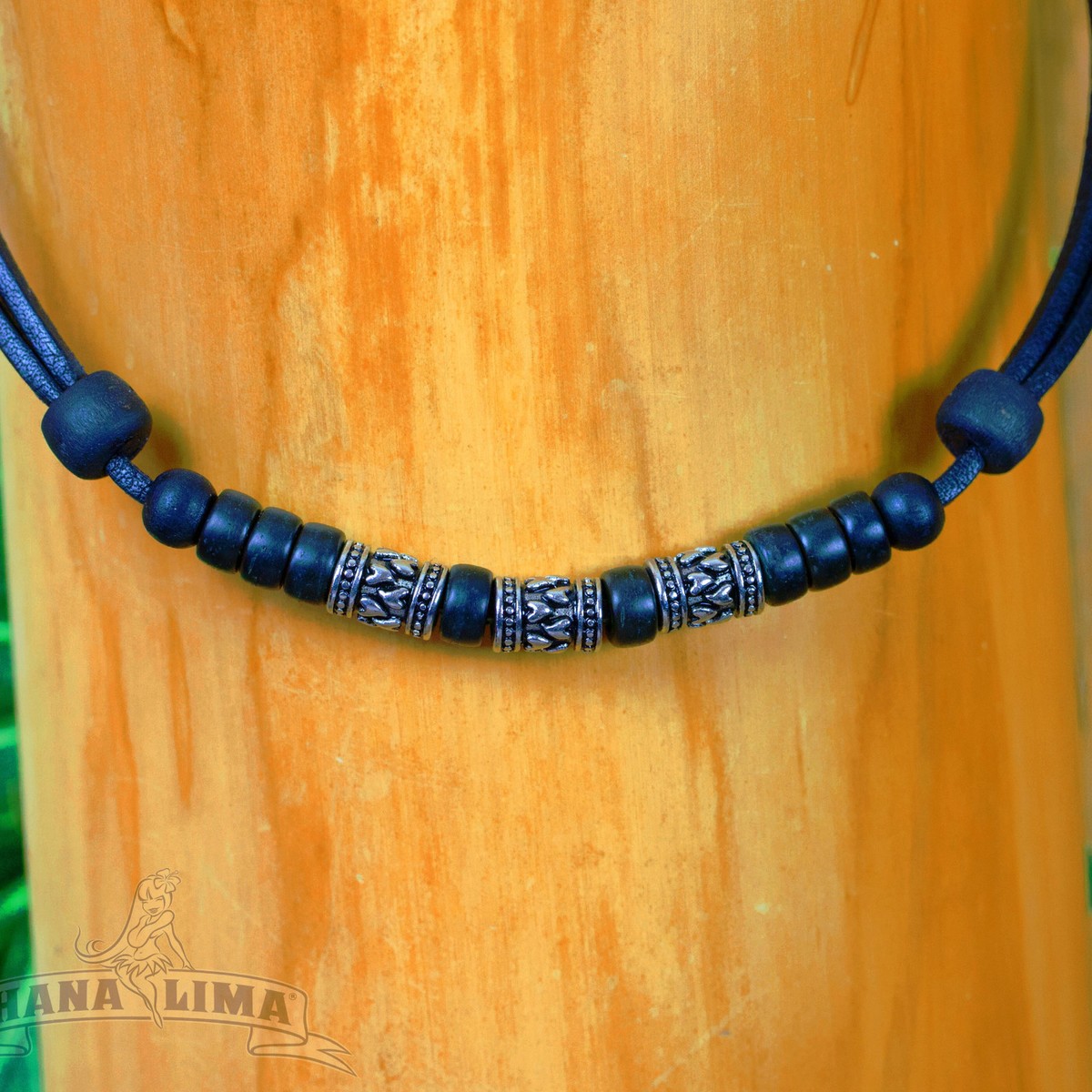 Men Necklace Leather Surfer Stainless Steel Women Biker Decoration