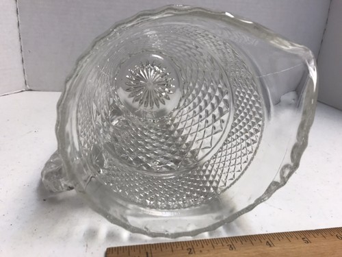 Jarra de vidrio vintage Mid Century patrón WEXFORD 9" 64 OZ - Imagen 4 de 8