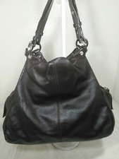  Nicoli Leather Brown Medium Vintage Shoulder Bag Purse Made In Italy
