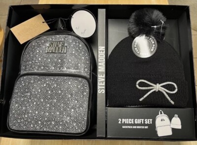 STEVE MADDEN GIFT SET - Bling Rhinestone Backpack Bag + 