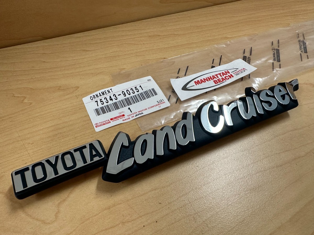 NEW OEM 73-81 LAND CRUISER CHROME FRONT FENDER EMBLEM NAMEPLATE