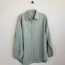 NWT Wilo the Label Women's Workout/Beach Coverup Parachute Shirt SAGE GREEN S