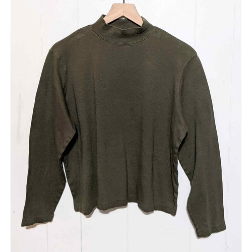 Jenny Buchanan L Green Mock Turtleneck Long Sleeve Top Shirt Vintage Women's - Picture 4 of 4