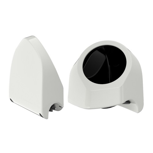 Stone Washed White Pearl 6.5" Speaker Pods Fits Advanblack Harley King Tour Pack - Bild 3 von 9
