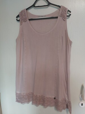 Tredy Top Altrosa Lagenlook Gr 44