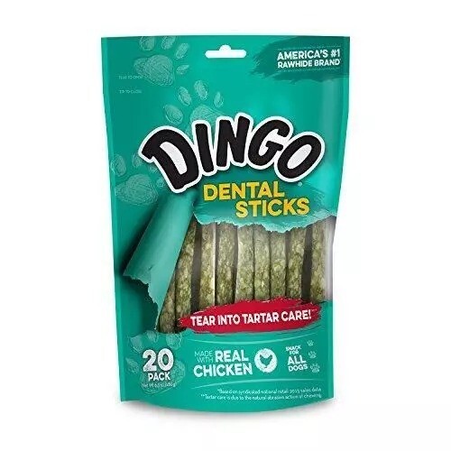 Dingo Tartar And Breath Dental Sticks For All Dogs, 20 Sticks Per Pack - Picture 1 of 4