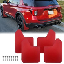 For Ford Explorer 4pcs Frontrear Red Rally Mud Flaps Splash Guards Mudguards