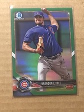 2018 Bowman Chrome Prospects Brendon Little Green Shimmer Refractor   #69/99